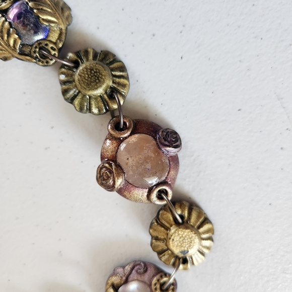 Y2K Fairycore Chunky Celestial Costume Jewelry Necklace Purple Vintage Fairy - Picture 6 of 11